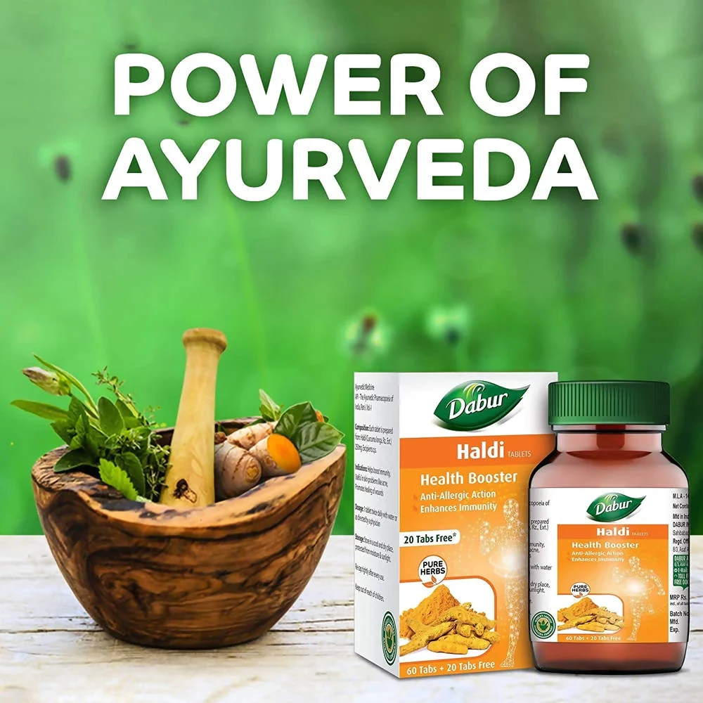 Dabur Haldi Tablets Health Booster, 60 Tablets (Get 20 tablets Free)-3.webp